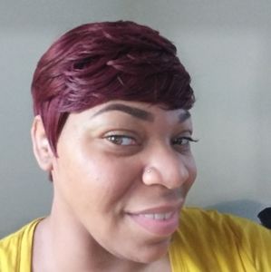 Burgundy short wig